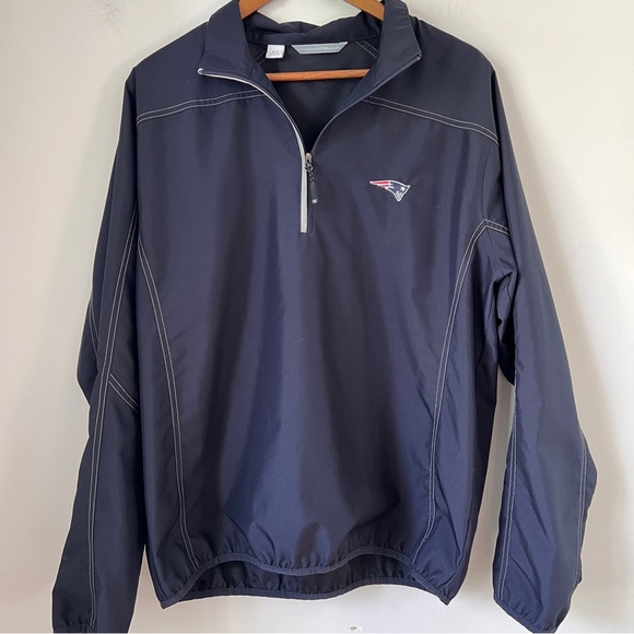 Cutter & Buck Pullover Jacket 1/4 Zip Navy Patriots Weathertec Mens Size Medium - Picture 8 of 8